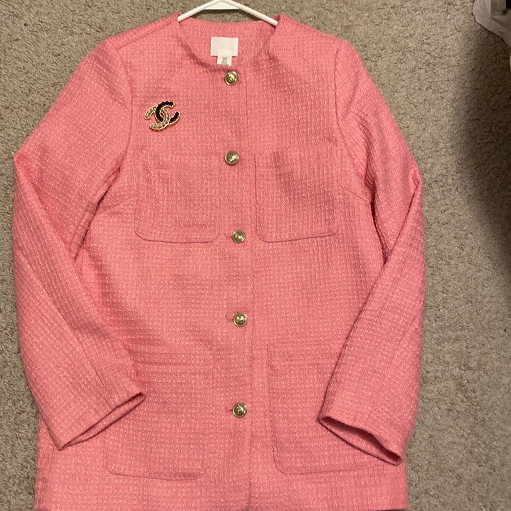 H&M pink jacket size XS